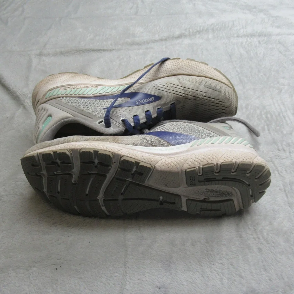Brooks Women 7 Running Shoes Adrenaline‎ GTS 22 Gray Blue Athletic Sneakers Read